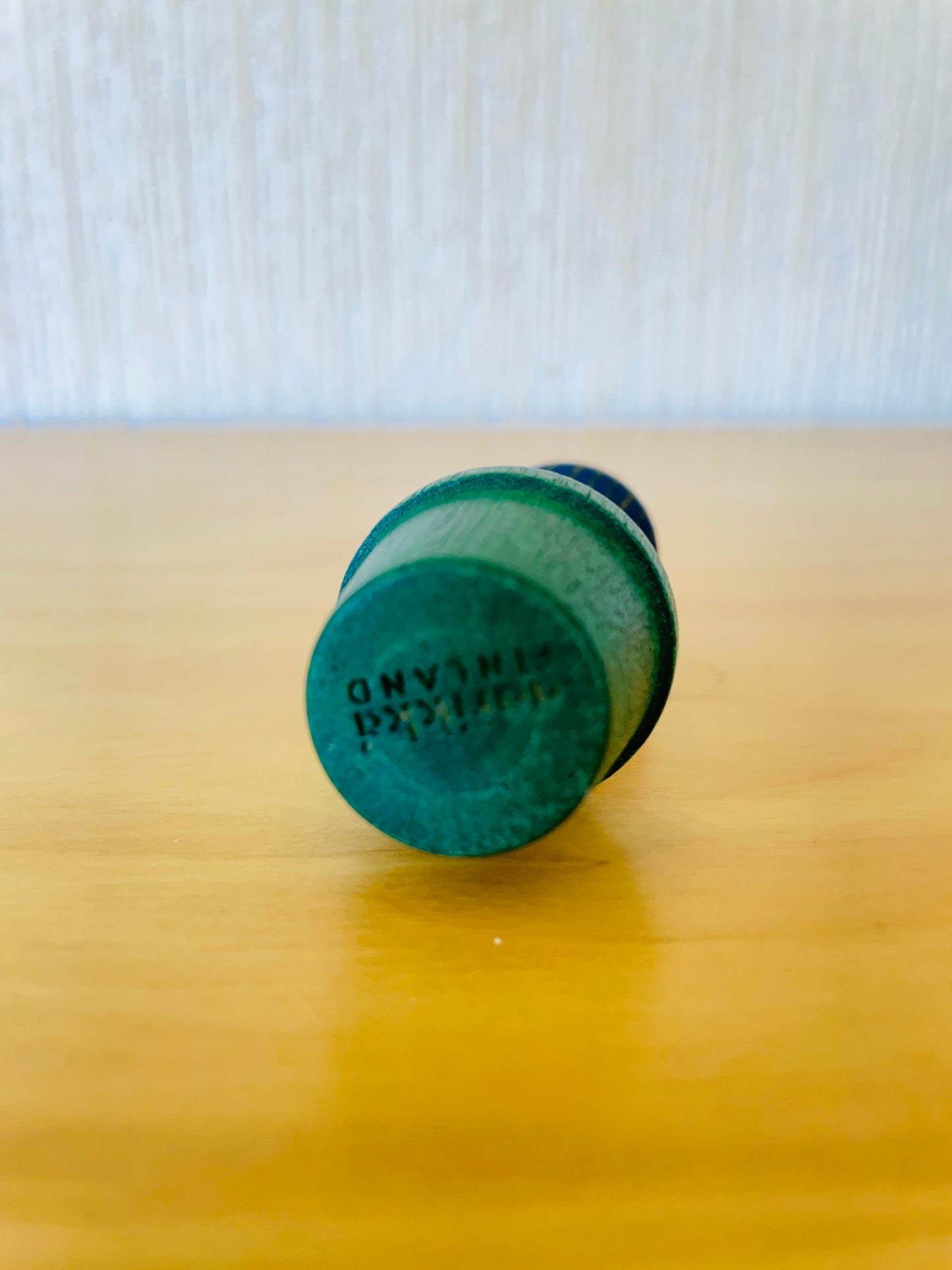 Aarikka/アーリッカ/チューリップのオブジェ/木製/ブルーxグリーン