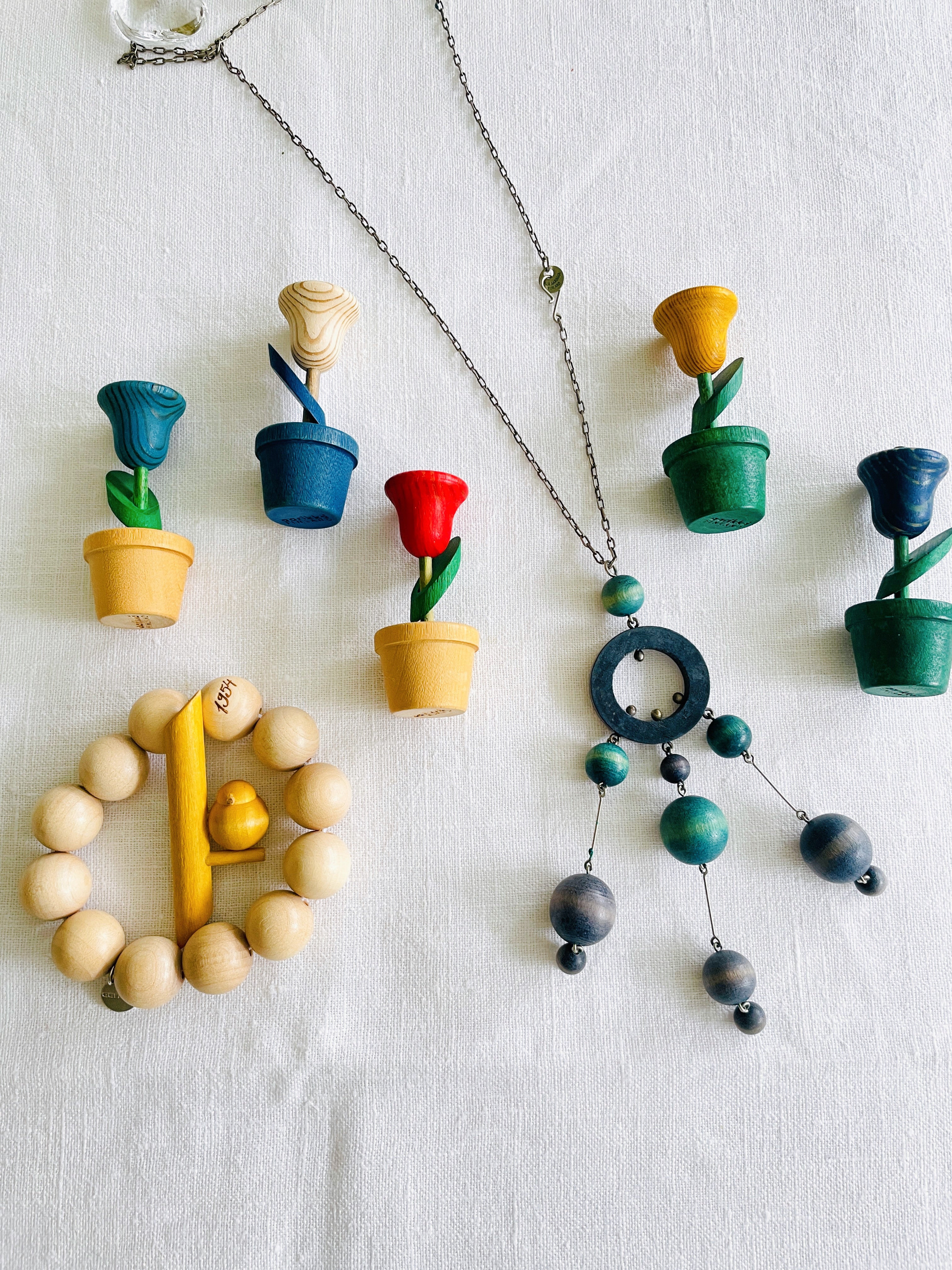 Aarikka/アーリッカ/チューリップのオブジェ/木製/イエロー – Wasurenagusa