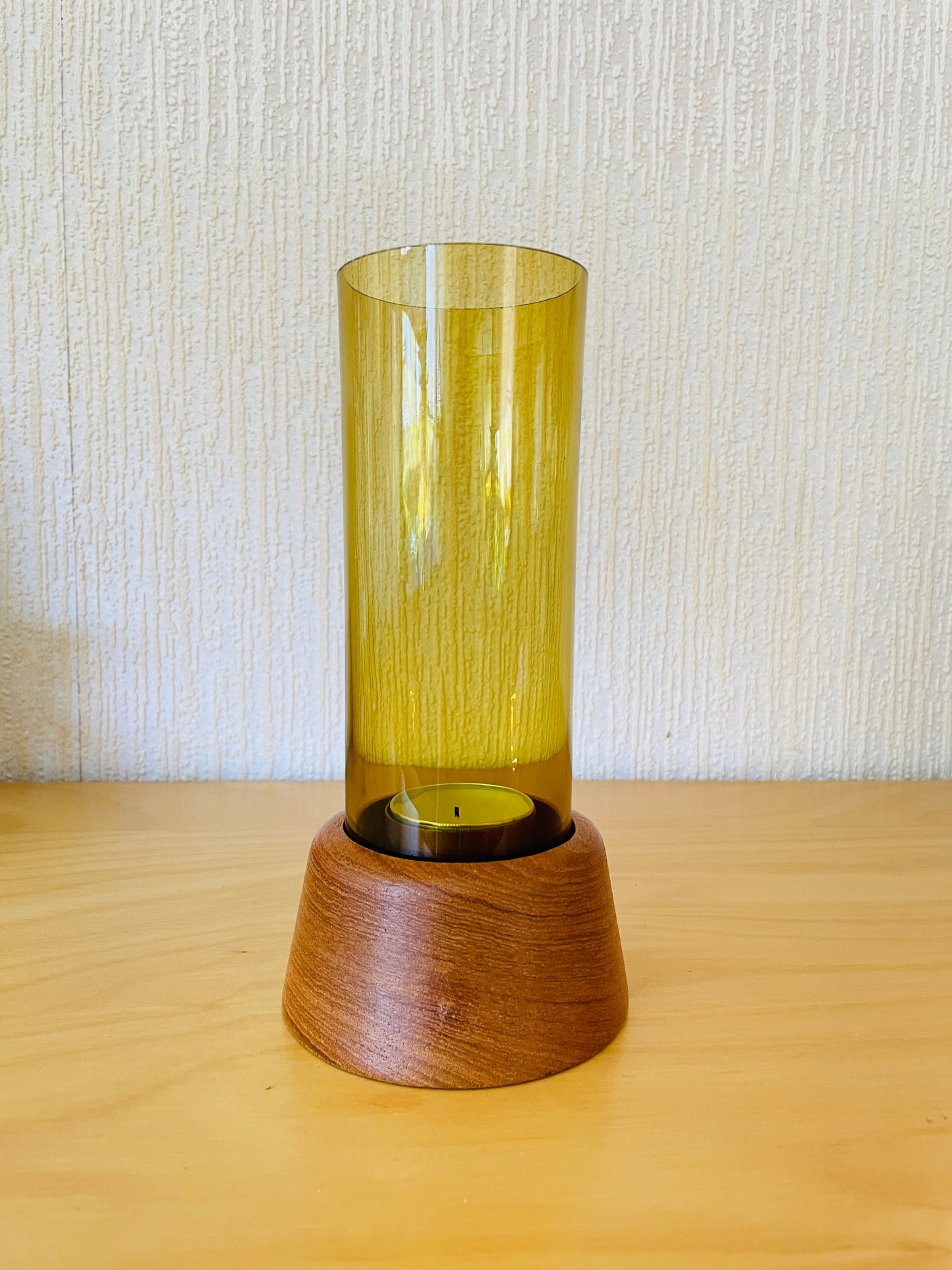 Karl Holmberg/カール.ホルムベリ/チークとガラスのキャンドルスタンド