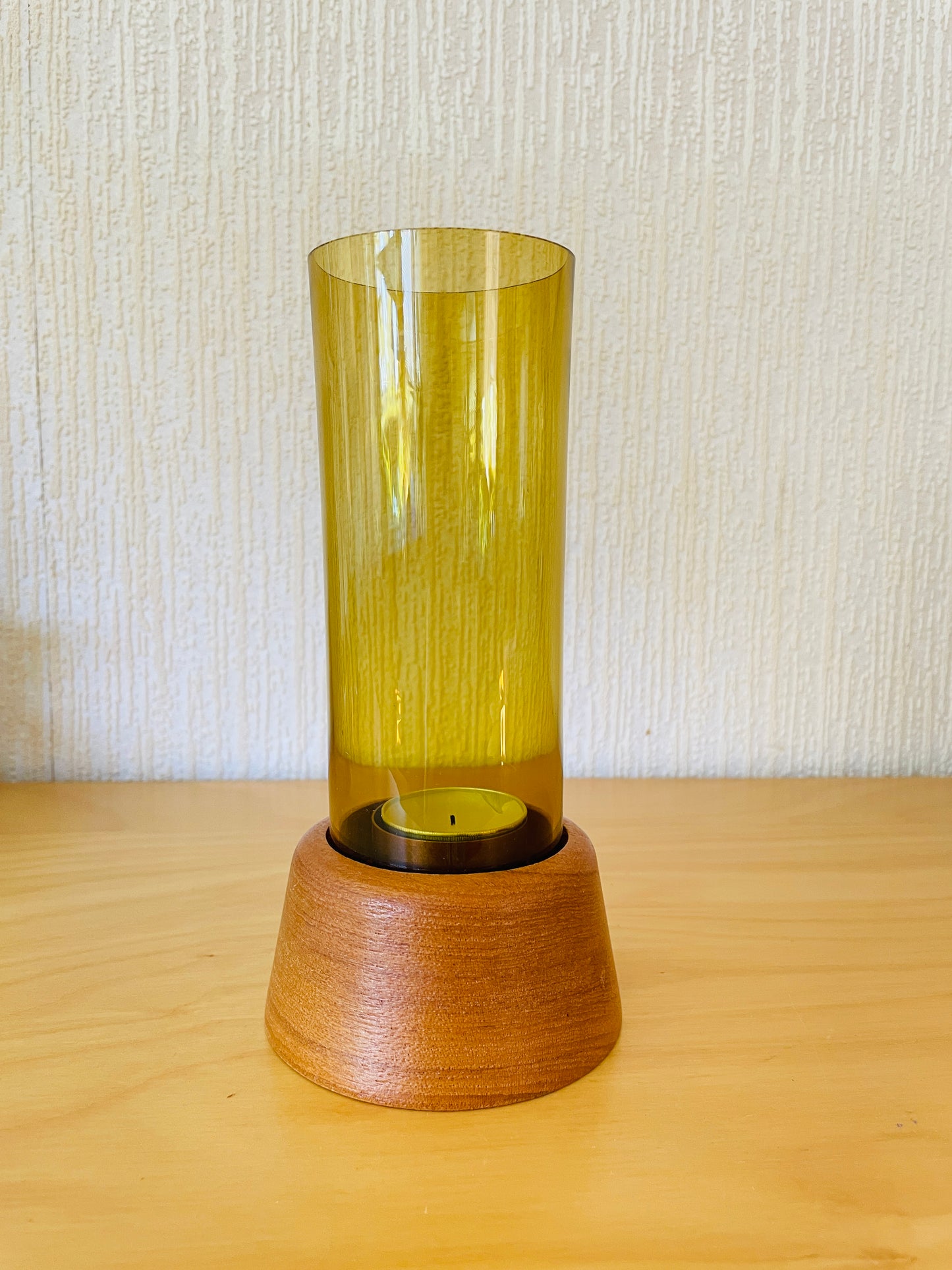 Karl Holmberg/カール.ホルムベリ/チークとガラスのキャンドルスタンド