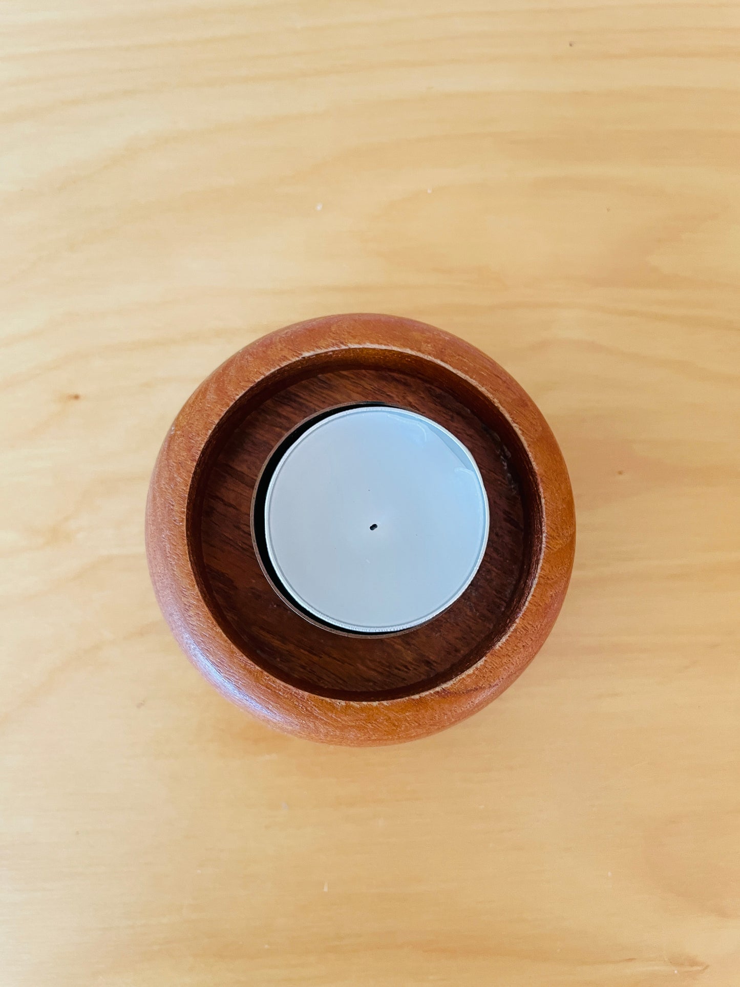 Karl Holmberg/カール.ホルムベリ/チークとガラスのキャンドルスタンド