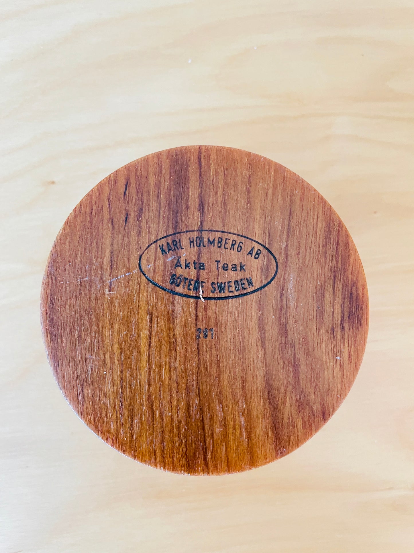 Karl Holmberg/カール.ホルムベリ/チークとガラスのキャンドルスタンド