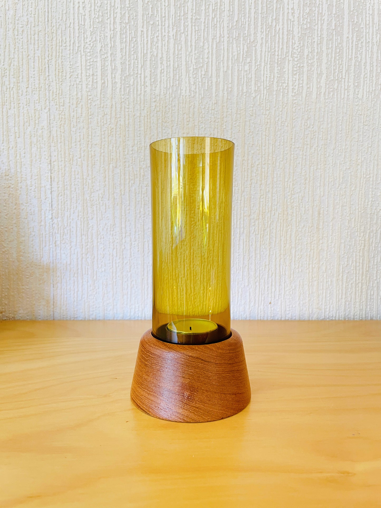 Karl Holmberg/カール.ホルムベリ/チークとガラスのキャンドルスタンド