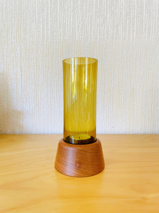 Karl Holmberg/カール.ホルムベリ/チークとガラスのキャンドルスタンド