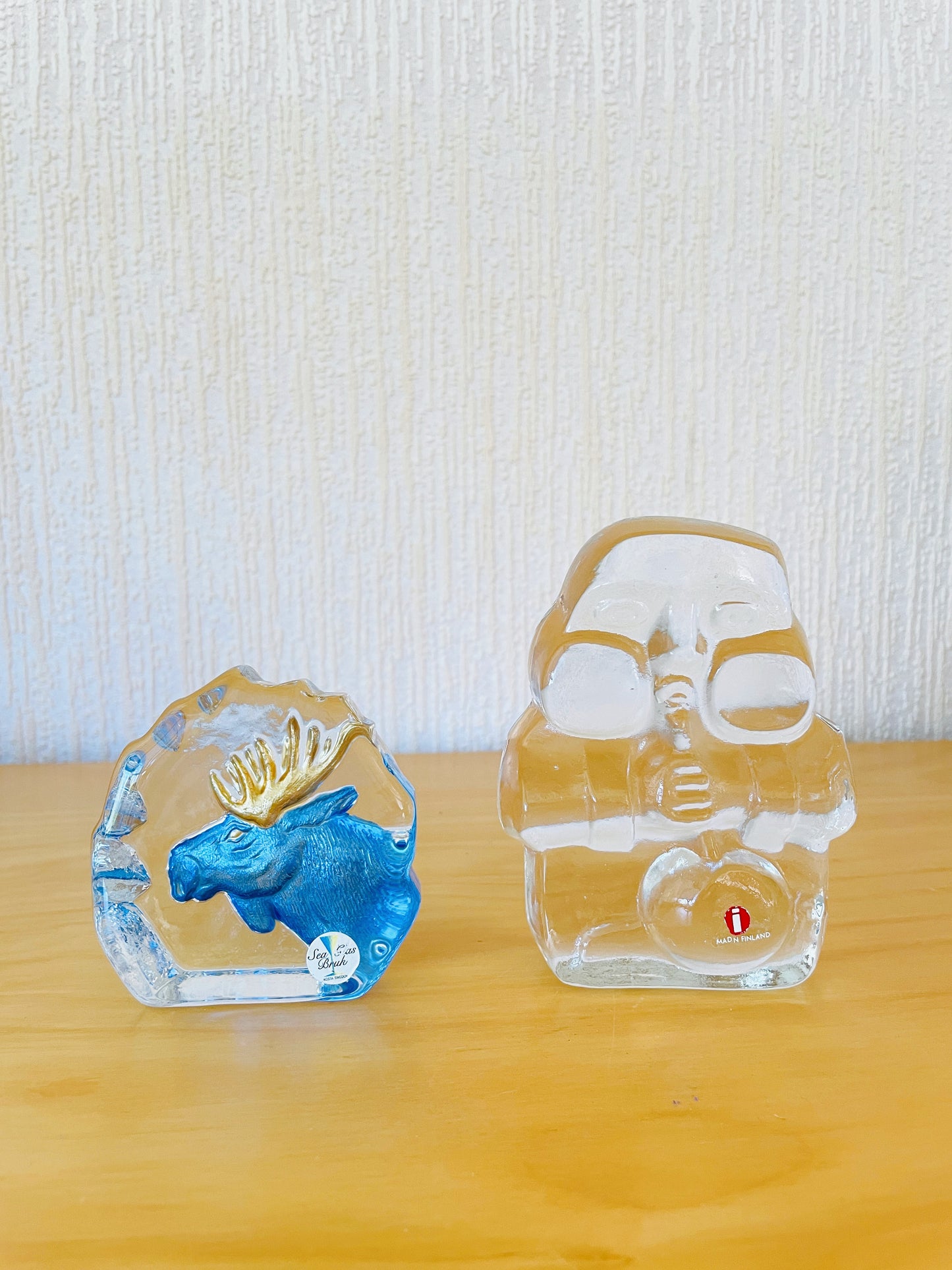 Sea Glas/シーアガラス工房/Bo.Swahn/ボー.スワン/クリスタルガラス/ヘラジカのオブジェ/新品未使用品