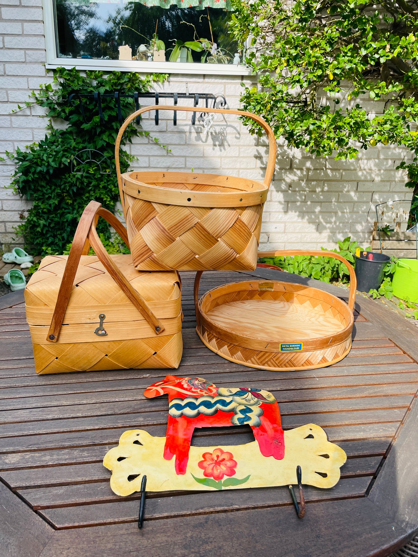 北欧伝統手工芸品/Spånkorg/スポンコリ/シングルハンドル