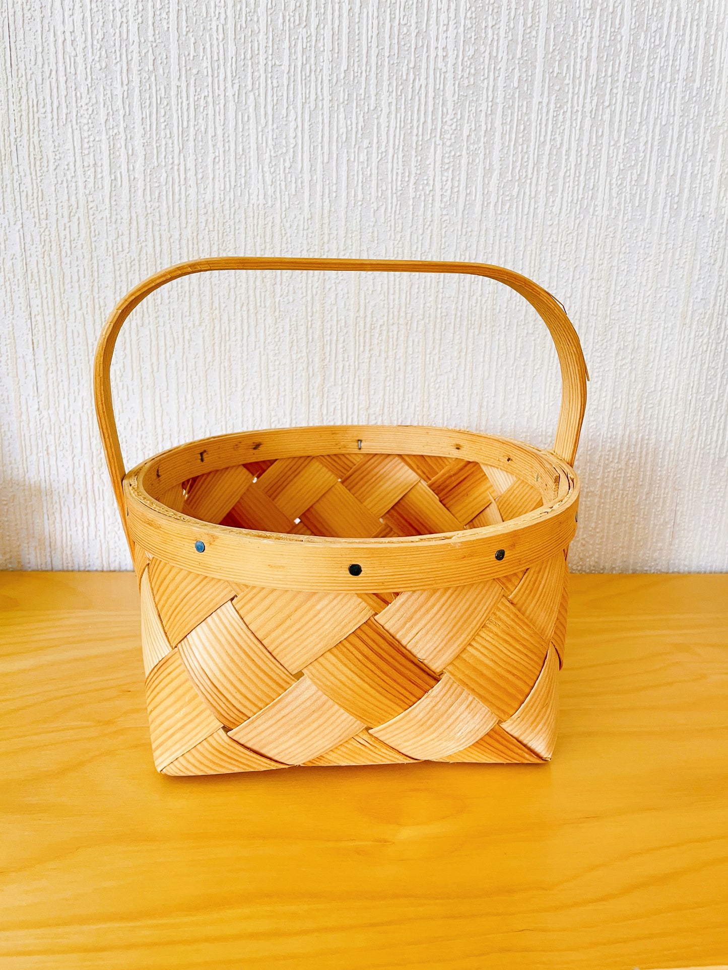 北欧伝統手工芸品/Spånkorg/スポンコリ/シングルハンドル