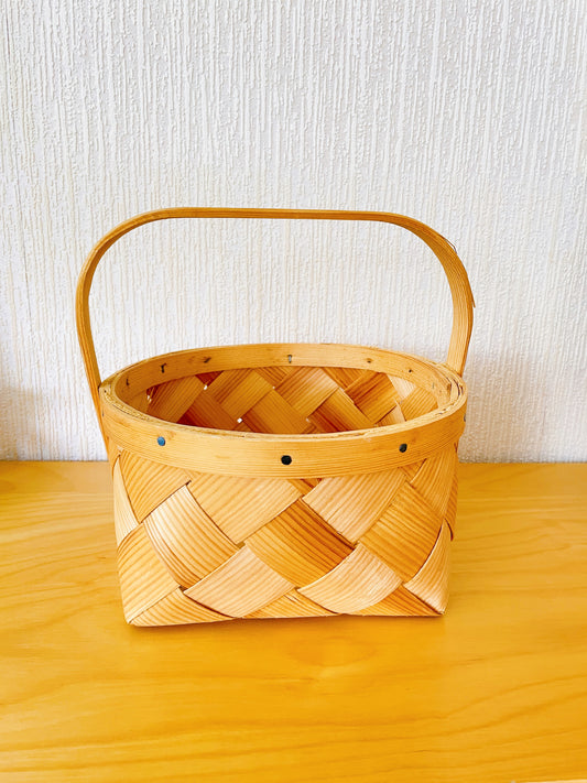 北欧伝統手工芸品/Spånkorg/スポンコリ/シングルハンドル