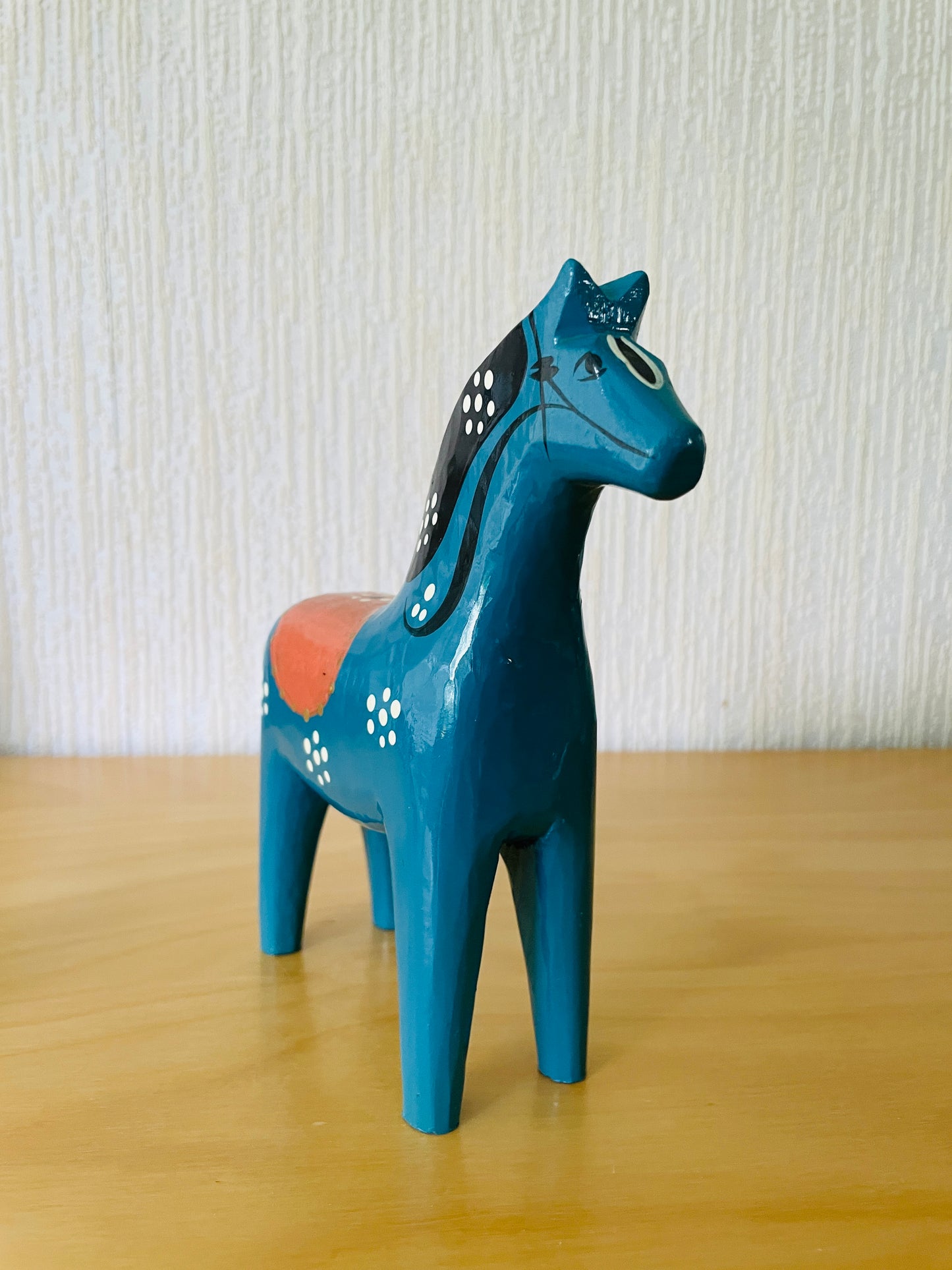 北欧伝統手工芸/ダーラホース/Jhon Gudmunds Sjuberg Rättvik/16,5cm/ブルー