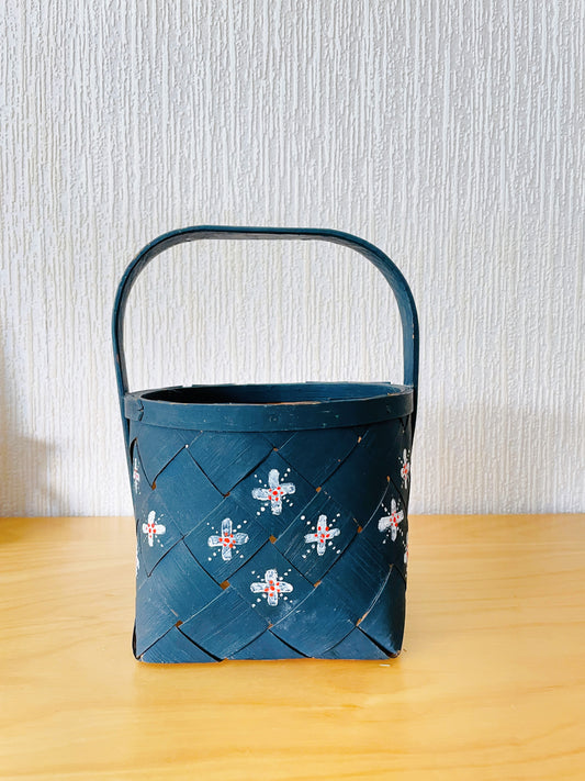 北欧伝統手工芸品/Spånkorg/Våmhus/ボームフース/スポンコリハンドペイント
