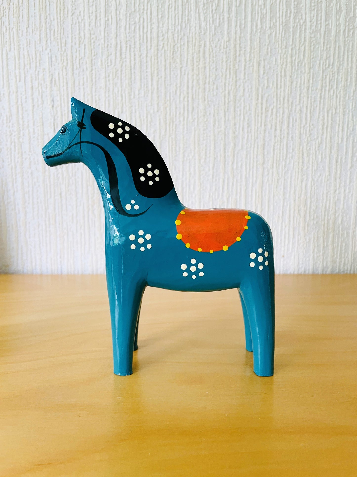 北欧伝統手工芸/ダーラホース/Jhon Gudmunds Sjuberg Rättvik/16,5cm/ブルー