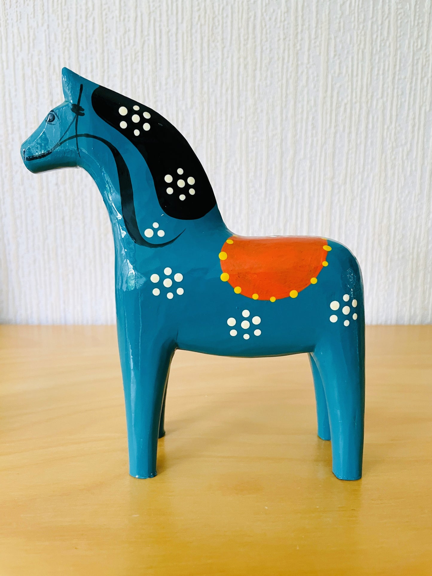 北欧伝統手工芸/ダーラホース/Jhon Gudmunds Sjuberg Rättvik/16,5cm/ブルー