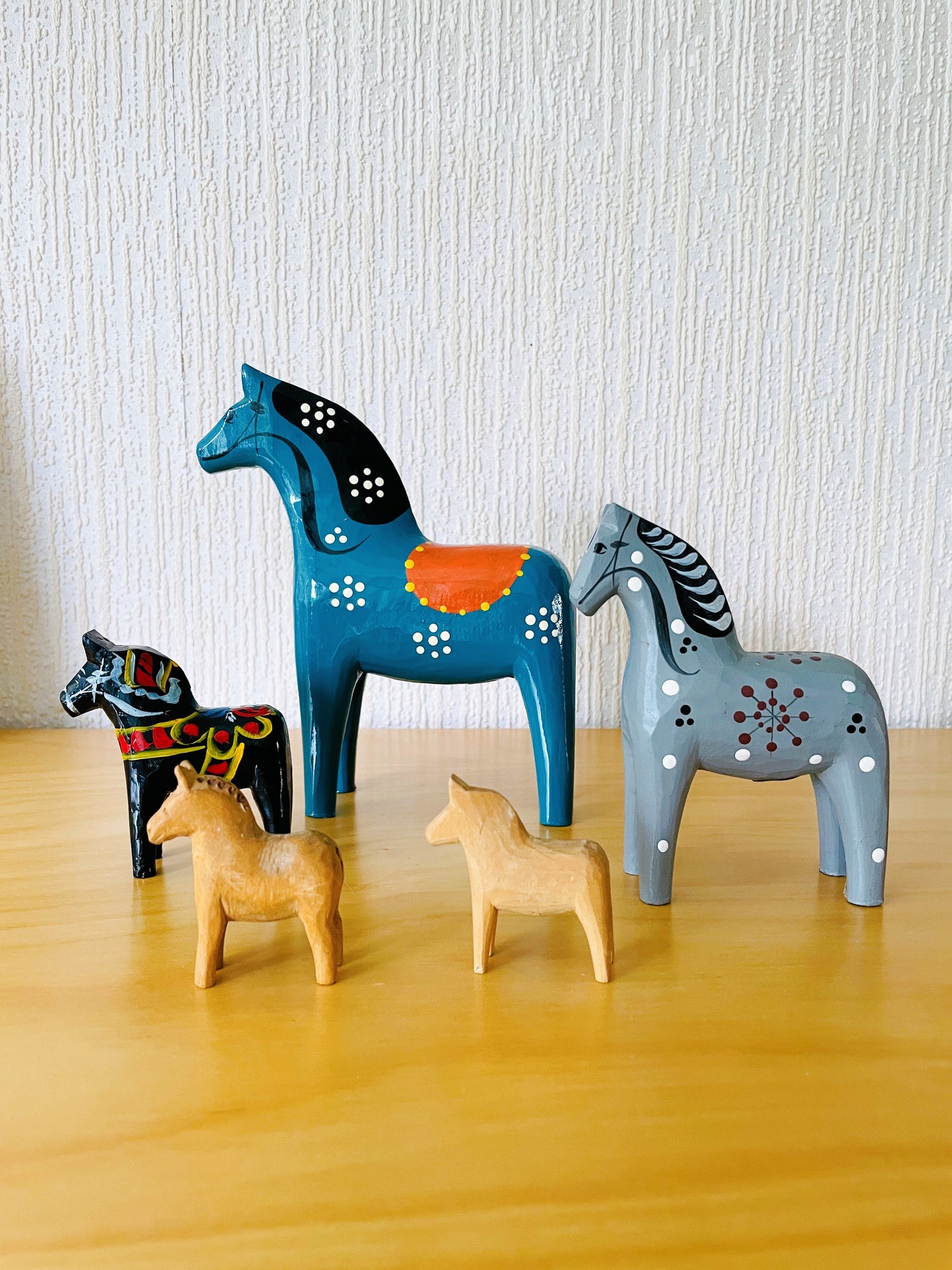 北欧伝統手工芸/ダーラホース/Jhon Gudmunds Sjuberg Rättvik/16,5cm/ブルー