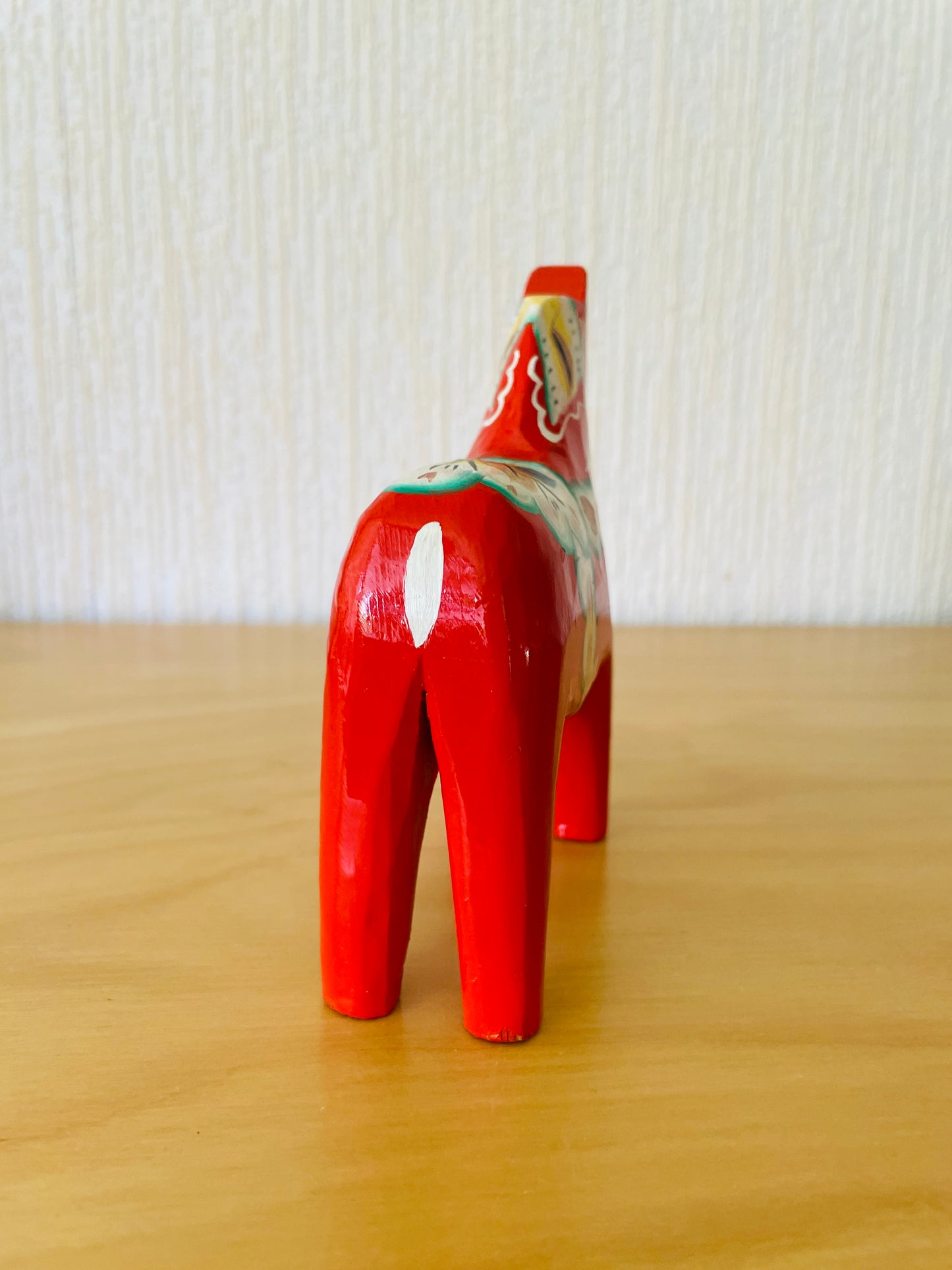 Äkta Dalahäst/ダーラナ地方の手工芸品/Nusaäs/ヌーサネース/ヴィンテージ/ダーラホース/レッド/13cm