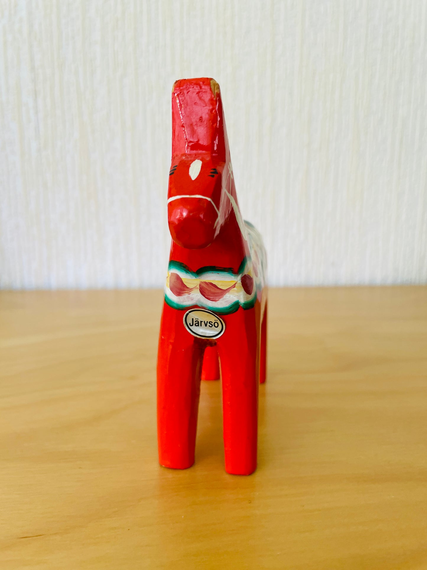 Äkta Dalahäst/ダーラナ地方の手工芸品/Nusaäs/ヌーサネース/ヴィンテージ/ダーラホース/レッド/13cm