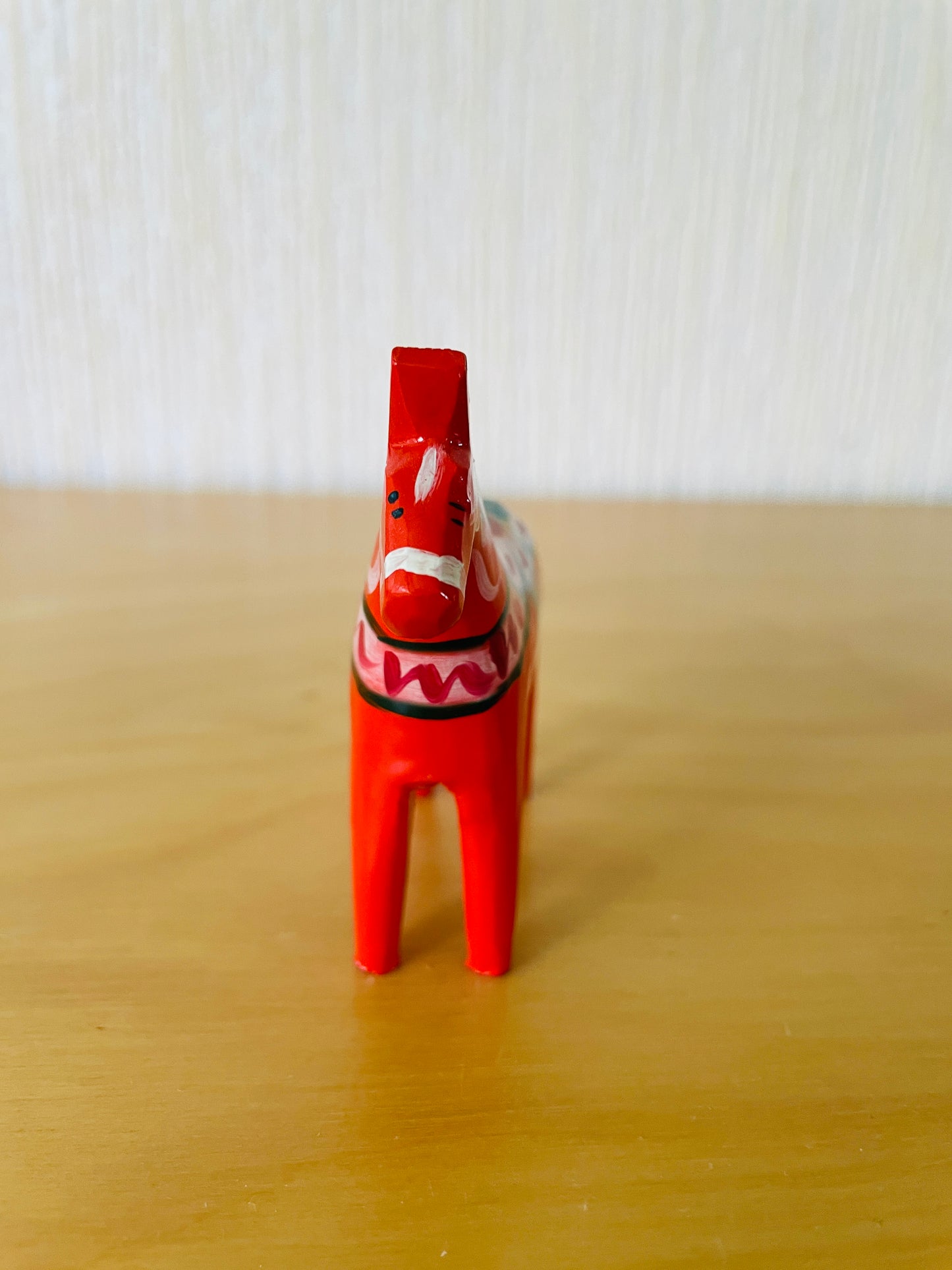 Äkta Dalahäst/ダーラナ地方の手工芸品/Nusaäs/ヌーサネース/ヴィンテージ/ダーラホース/レッド/7cm/Nr.2