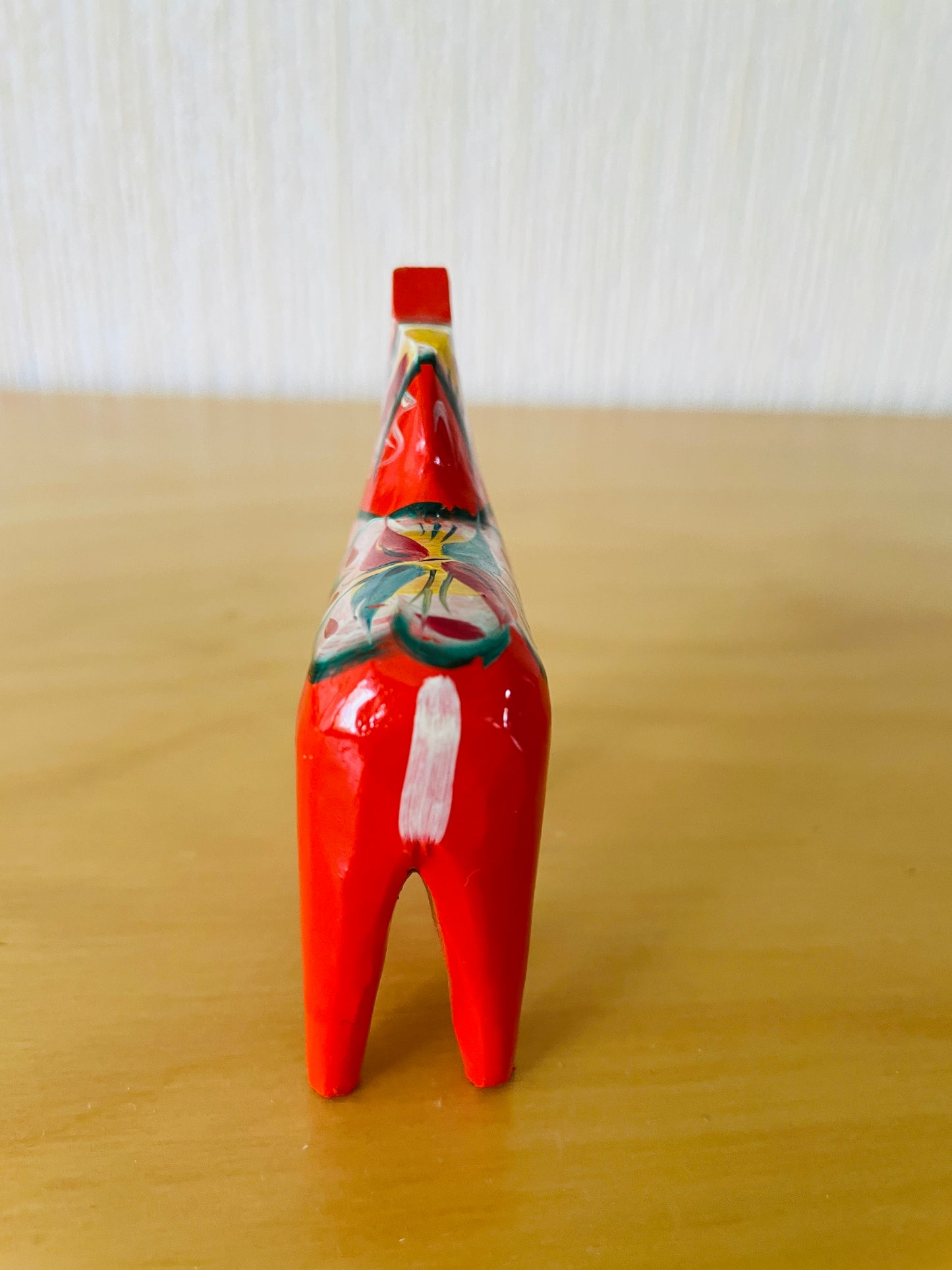 Äkta Dalahäst/ダーラナ地方の手工芸品/Nusaäs/ヌーサネース/ヴィンテージ/ダーラホース/レッド/7cm/Nr.2