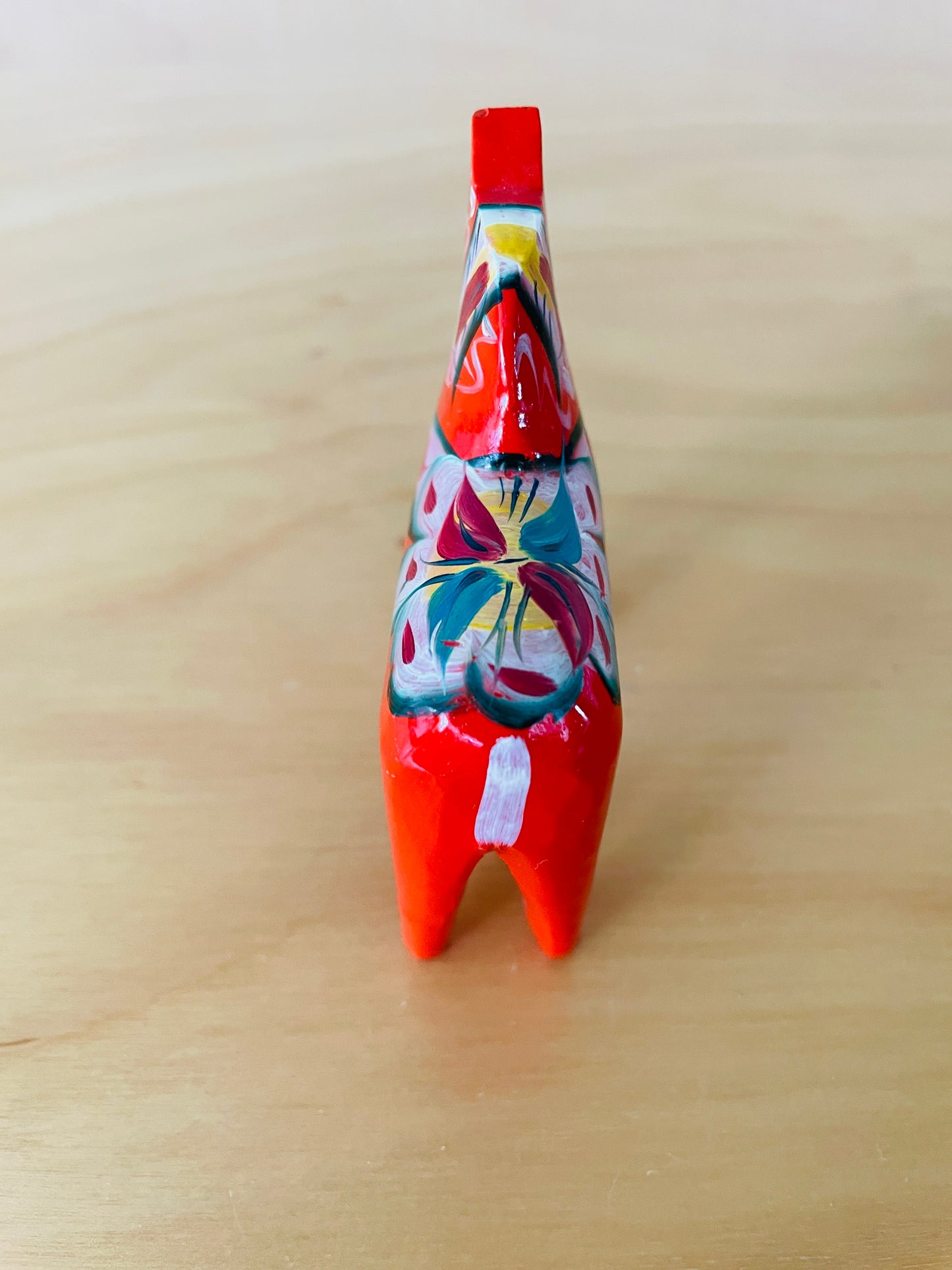 Äkta Dalahäst/ダーラナ地方の手工芸品/Nusaäs/ヌーサネース/ヴィンテージ/ダーラホース/レッド/7cm/Nr.2