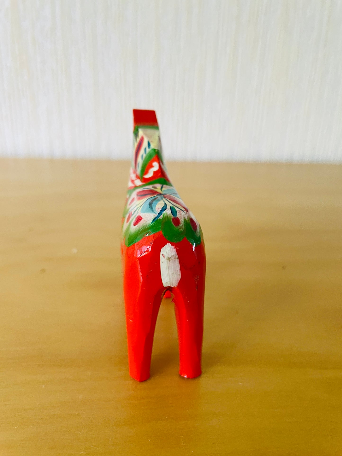 Äkta Dalahäst/ダーラナ地方の手工芸品/Nusaäs/ヌーサネース/ヴィンテージ/ダーラホース/レッド/7cm/Nr.1
