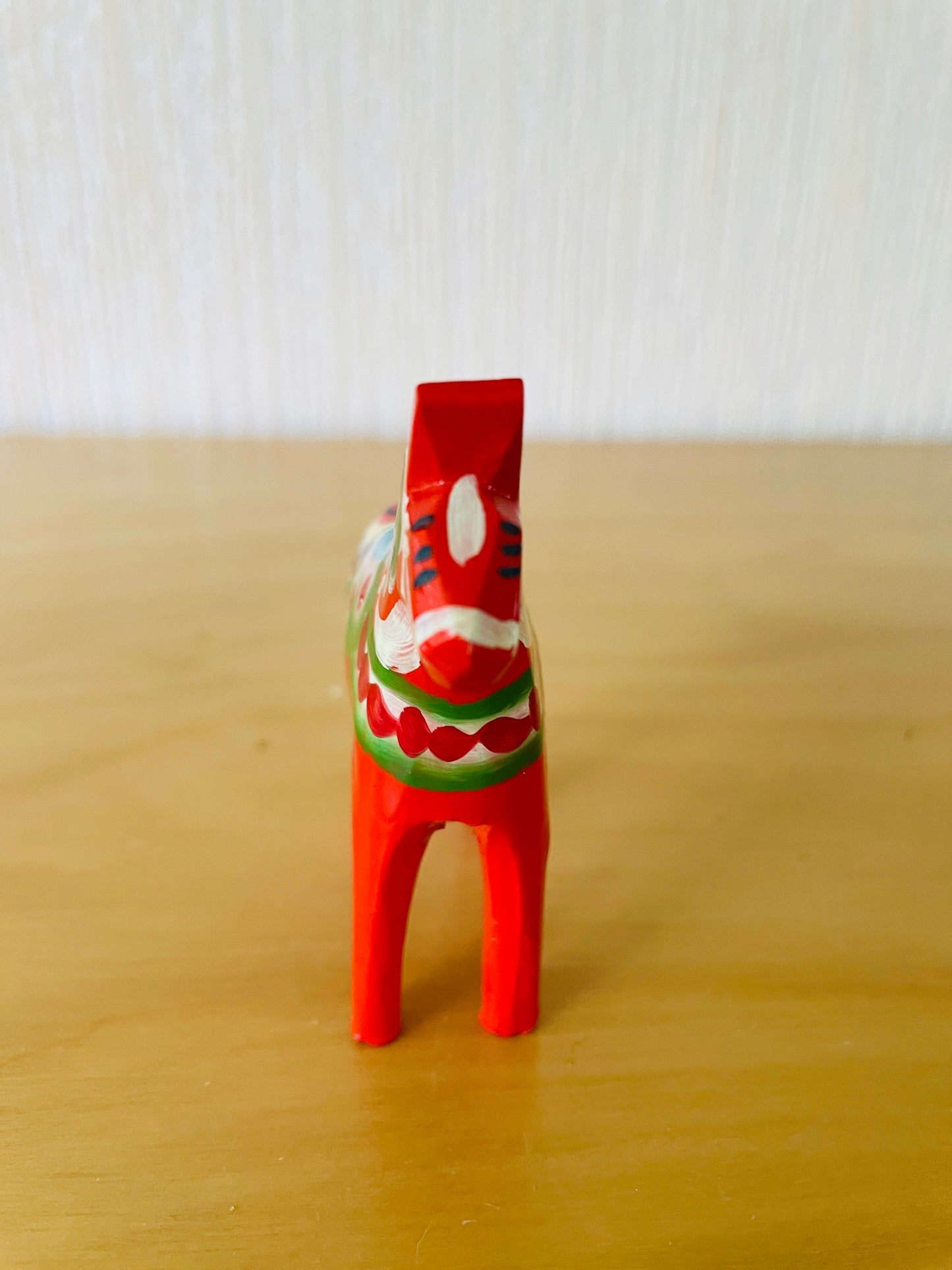 Äkta Dalahäst/ダーラナ地方の手工芸品/Nusaäs/ヌーサネース/ヴィンテージ/ダーラホース/レッド/7cm/Nr.1