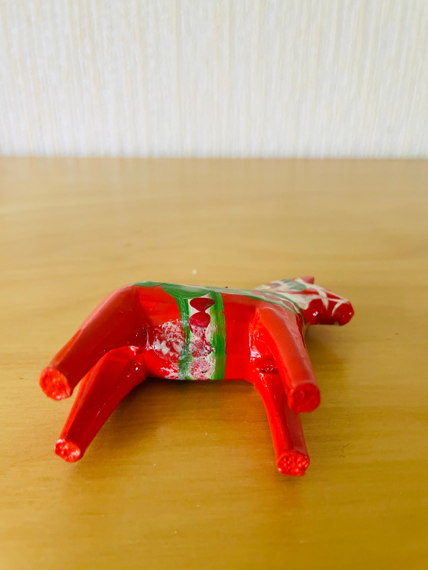 Äkta Dalahäst/ダーラナ地方の手工芸品/Nusaäs/ヌーサネース/ヴィンテージ/ダーラホース/レッド/7cm/Nr.1