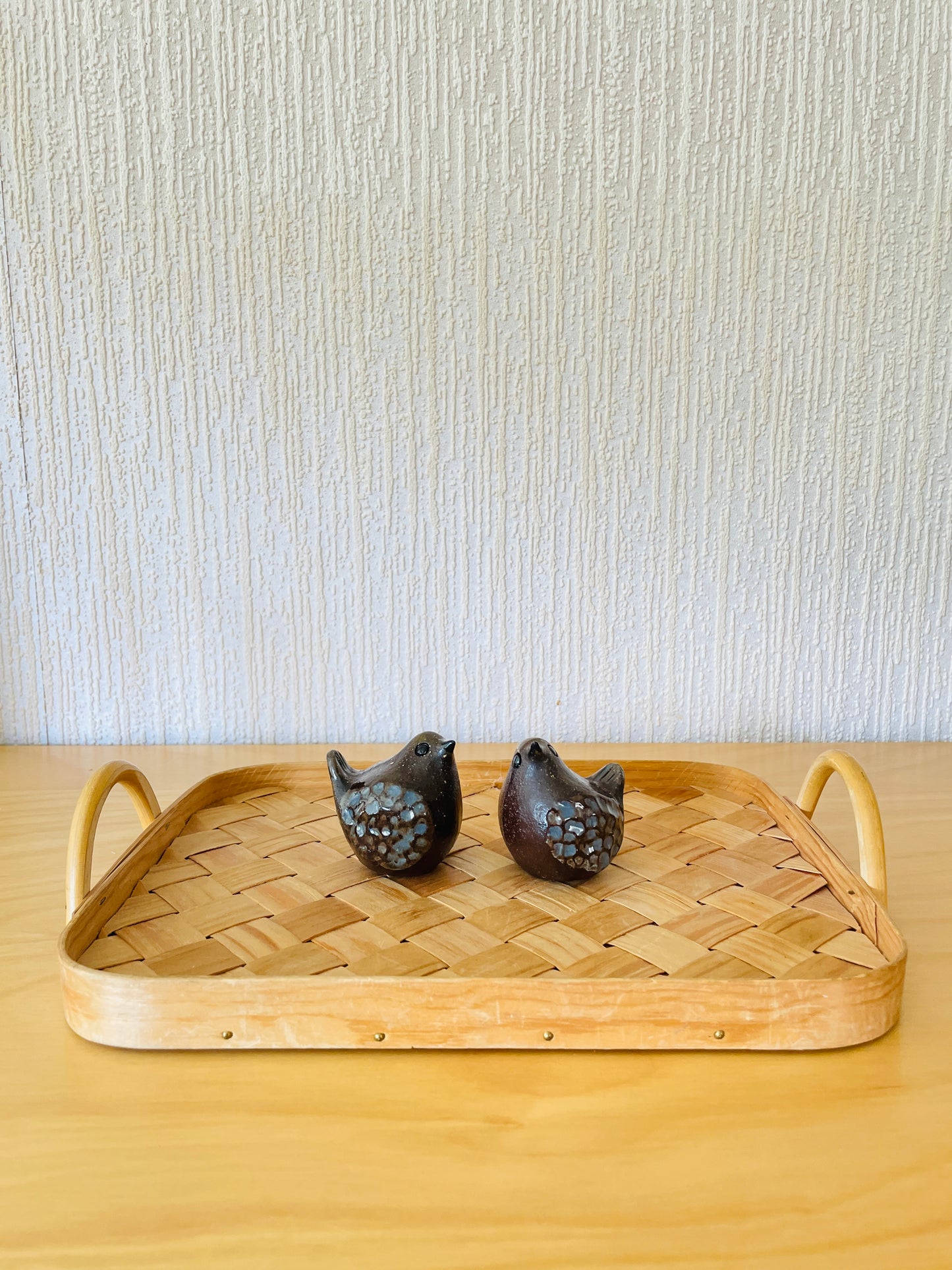 北欧伝統手工芸/Spånbricka/スポンブリッカ/Våmhus/ボームフース/両ハンドル付きトレイ