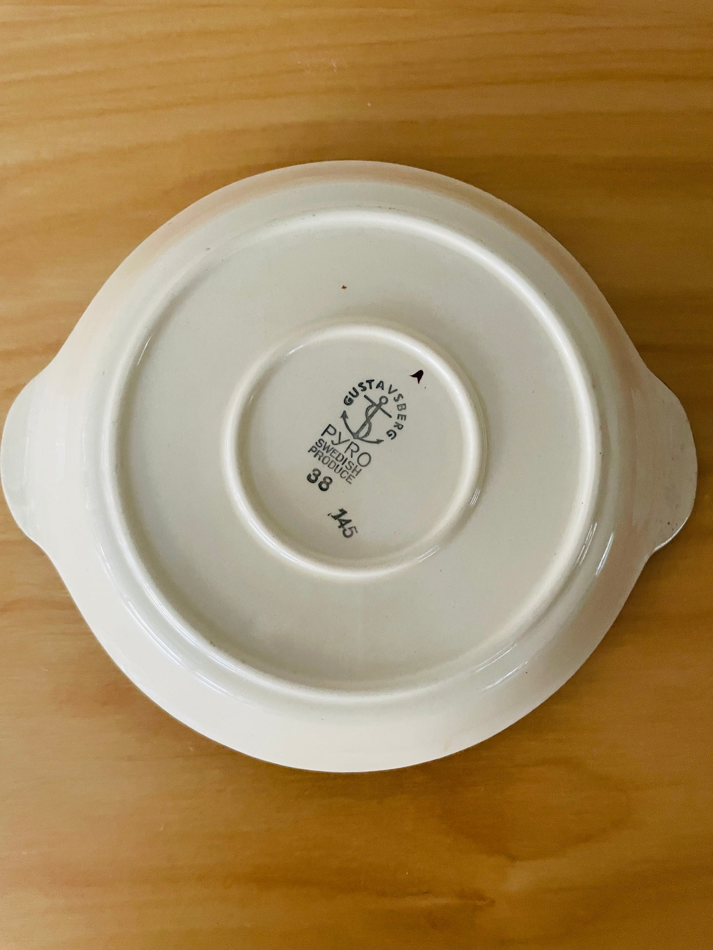 Gustavsberg/グスタフスベリ/Wilhelm Kåge/ヴィリヘルム.コーゲ/Pyro/ピューロ/ラウンドオーブンデッシュ