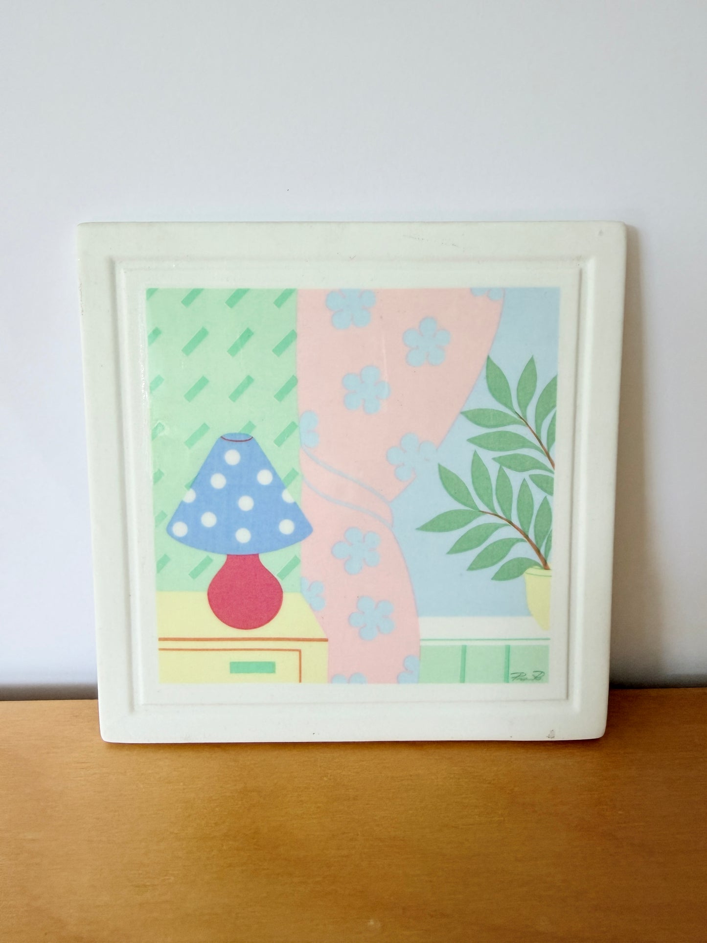 Gustavsberg/グスタフスベリ/Pia Röndahl/ピア ルンダール/陶板/Villa Rosa/ピンクのお家