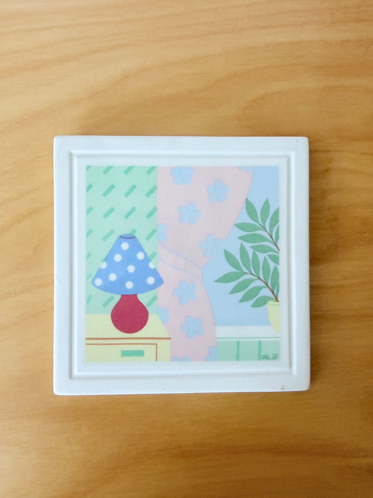 Gustavsberg/グスタフスベリ/Pia Röndahl/ピア ルンダール/陶板/Villa Rosa/ピンクのお家