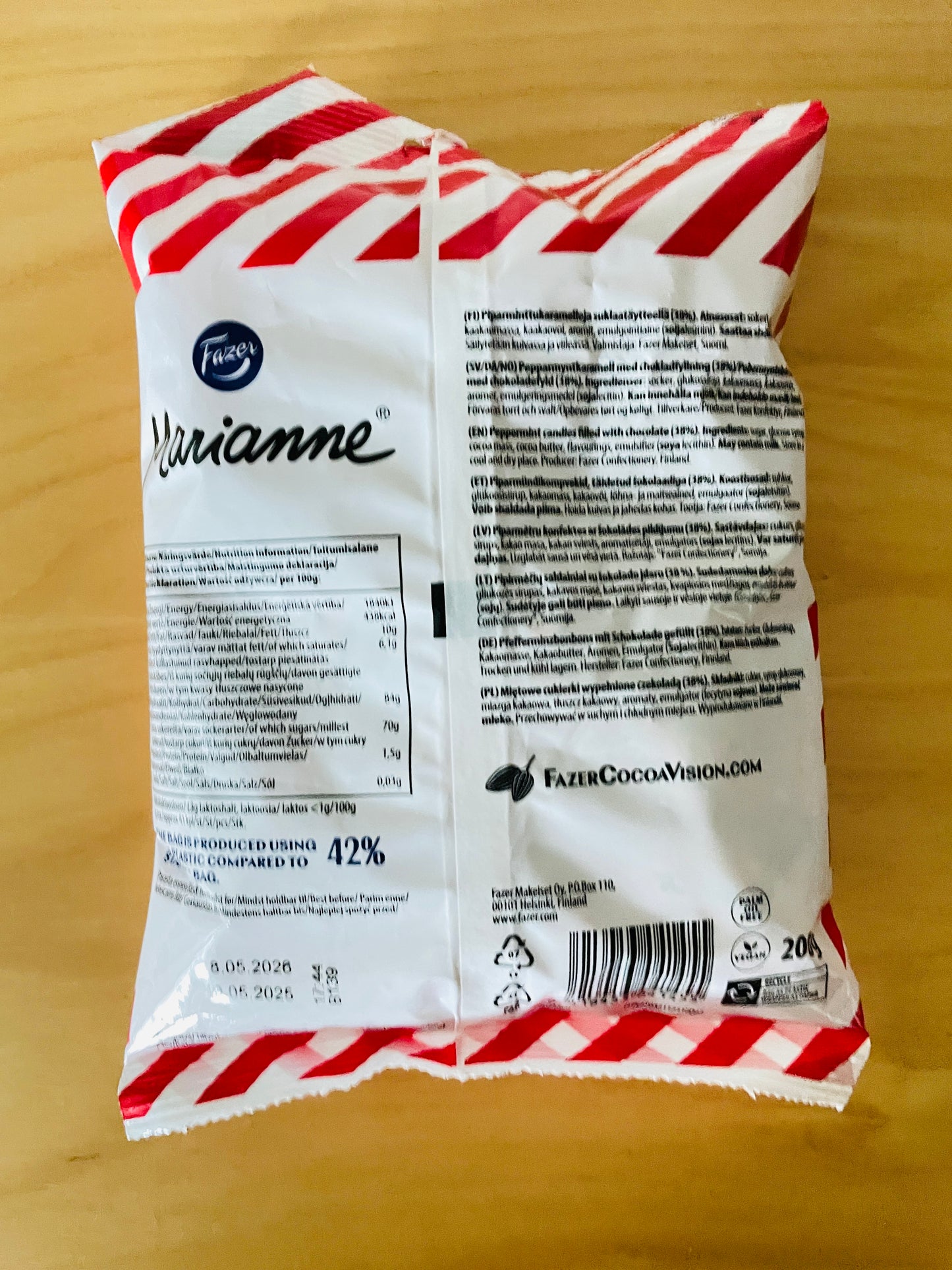 Fazer/ファツェル/Marianne/マリアンネ/ミントチョコキャンディ/2袋セット/200g入り