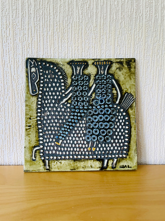 Gustavsberg/グスタフスベリLisa Larson/リサラーソンUnik/ユニーク/Ryttar/乗馬する恋人たち