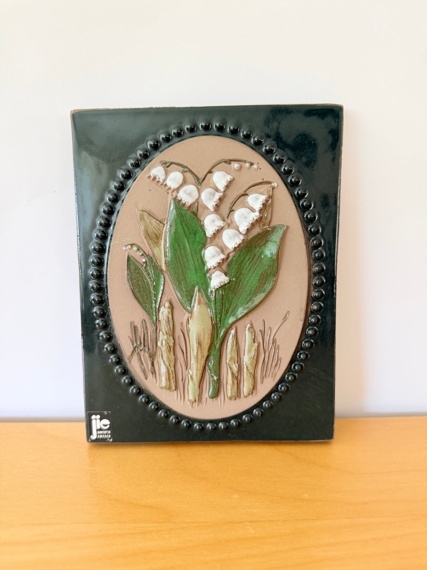 Jie Gantofta/Jie Gantofta/Ceramic Plaque/Lily of the Valley Flower