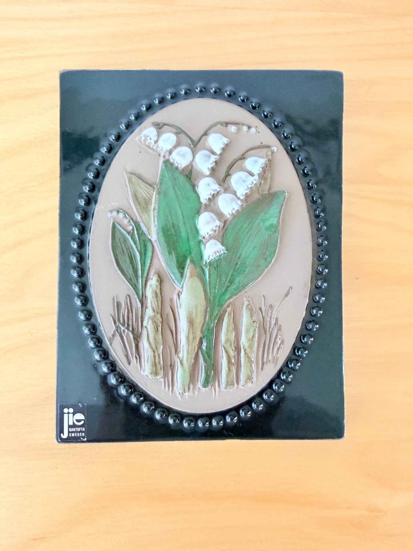 Jie Gantofta/Jie Gantofta/Ceramic Plaque/Lily of the Valley Flower