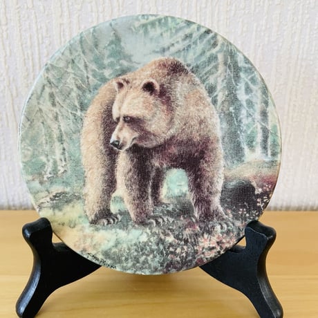 Arabia/アラビア/壁掛けミニプレート/森のクマさん