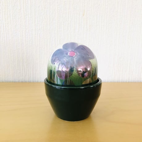 Arabia/アラビア/Esteri Tomula/エステリトムラ/Ikikukka/イキクッカ/蓋つきポット/セントポーリア/ブルーパープル