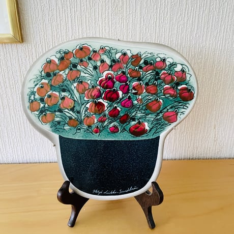 Arabia/アラビア/Helja Liukko-Sundström/陶板/薔薇の花束/大/31cm x 28cm