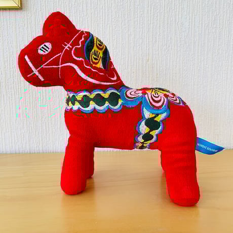 北欧雑貨/Dalahäst/ダーラホースのぬいぐるみ/レッド/25cm