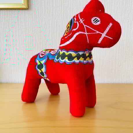 北欧雑貨/Dalahäst/ダーラホースのぬいぐるみ/レッド/25cm
