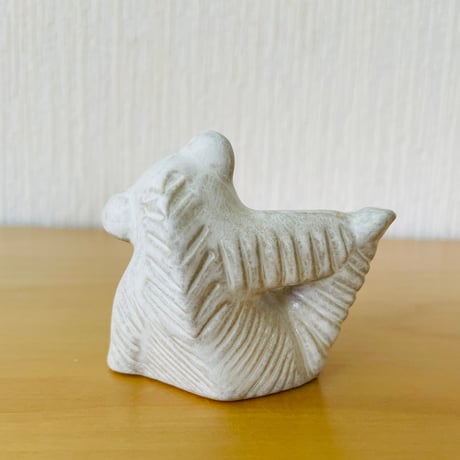 EGO Stengods/エゴストーングッズ/Willi Fischer/ウイリーフイッシャー/ストレッチするシロクマちゃん/片足あげ/ホワイト/Nr.1