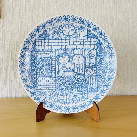 Gustavsberg/グスタフスベリ/Stig Lindberg/スティグ .リンドベリ/Boro/ボロ/プレート/25cm/新品、未使用品