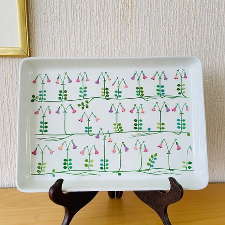 Gustavsberg/グスタフスベリ/Stig Lindberg/スティグ.リンドベリ/Linnea/リネア/スクエアトレイ/31cm x 22cm