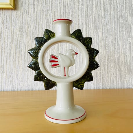 Höganäs Keramik/ヒューガネース/Lisa Larson/リサ ラーソン/トリさんのキャンドルスタンド