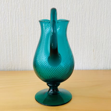 北欧ヴィンテージガラス/Hovmantorps Glasbruk/Signe Person Melin/シグネ.パーソン.メリーン/フラワーベース/エメラルドグリーン