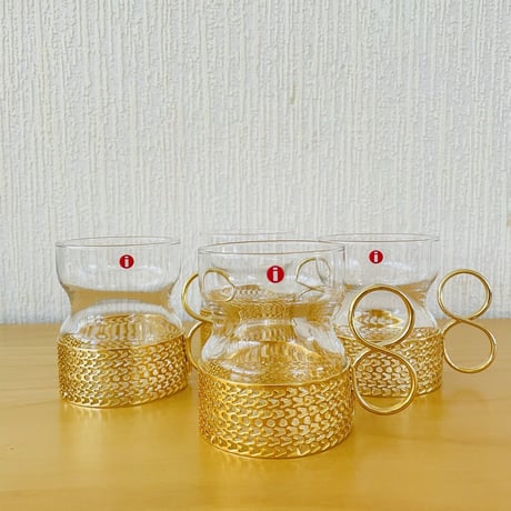 iittala/イッタラ/Tsaikka/ツアイカ/グラスカップ/ゴールドホルダー/Gcp-01