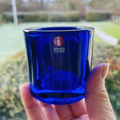 iittala x Marimekko/イッタラ x マリメッコ/Kivi/キビ/キャンドルホルダー/コバルトブルー