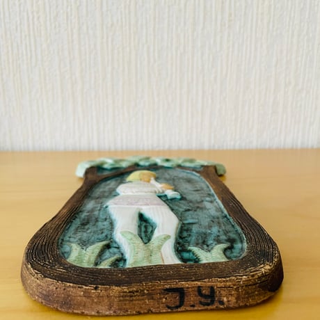 Irma Yourstone/イルマ.ユーストーン/陶板/森の中で笛を吹く王子さま/中サイズ