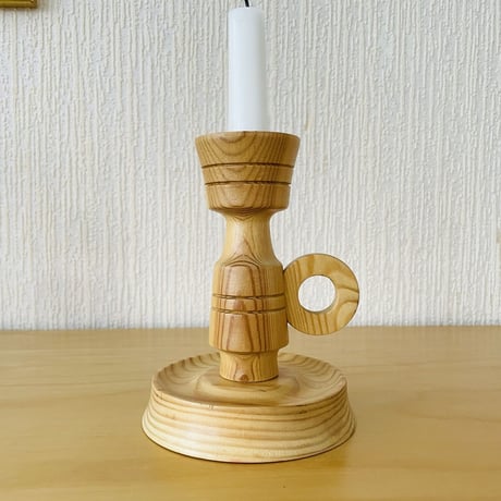木製キャンドルスタンド/持ち手付き/キャンドル付き