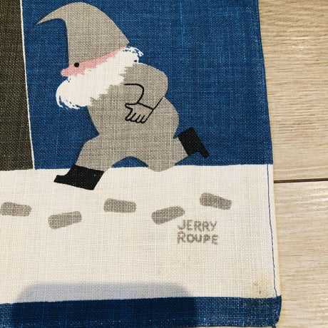 Jerry Roupe/ジェリー-ロウペ/ヴインテージ/トムテパレード/横長タペストリー、クロス/ブルー
