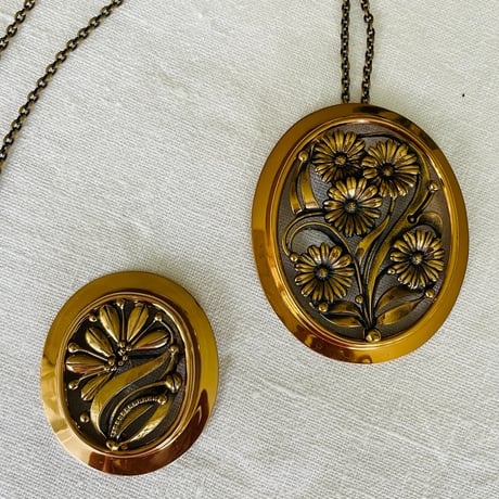 北欧ヴィンテージアクセサリー/Jorma Laine/ヨルマ.ライネ/ブロンズ製ブローチ