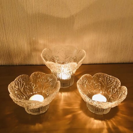 Lasisepat/ラシセパト/ヴィンテージガラス/フラワーベース/キャンドルホルダー/H: 8cm